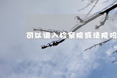 可以调入检察院或法院吗 可以调入检察院或法院吗