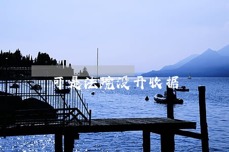 可是法院没开收据 可是法院没开收据