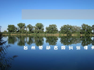 台州劳动合同纠纷律师 台州劳动合同纠纷律师
