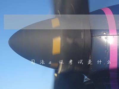 司法a证考试是什么 司法a证考试是什么