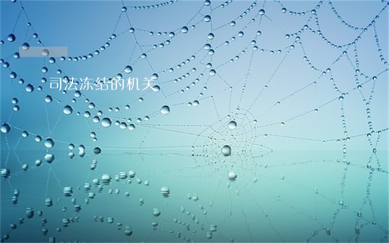 司法冻结的机关 司法冻结的机关