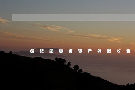 司法局固定资产处置公告 司法局固定资产处置公告