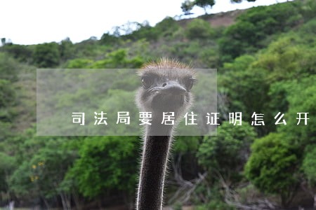 司法局要居住证明怎么开 司法局要居住证明怎么开