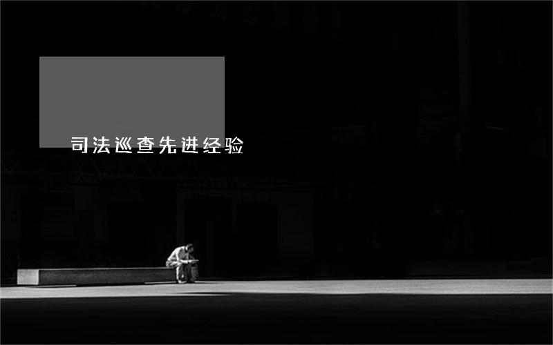 司法巡查先进经验