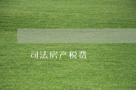 司法房产税费