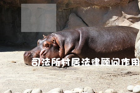 司法所村居法律顾问作用 司法所村居法律顾问作用
