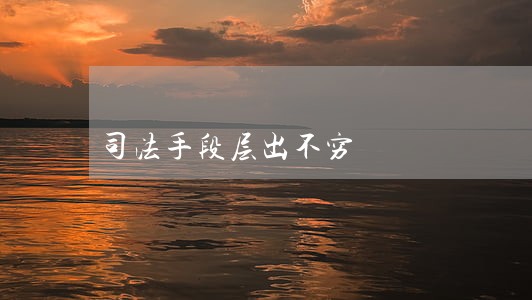 司法手段层出不穷 司法手段层出不穷