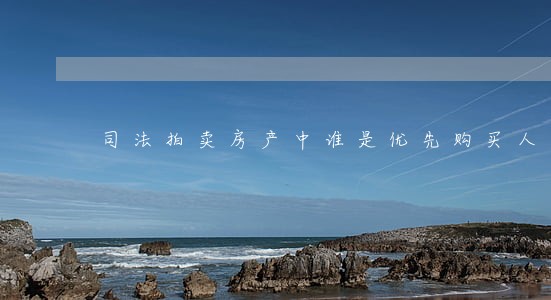 司法拍卖房产中谁是优先购买人