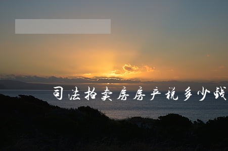 司法拍卖房房产税多少钱 司法拍卖房房产税多少钱