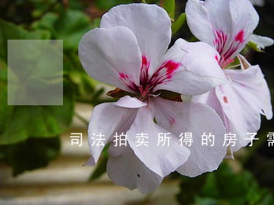 司法拍卖所得的房子需要交税 司法拍卖所得的房子需要交税