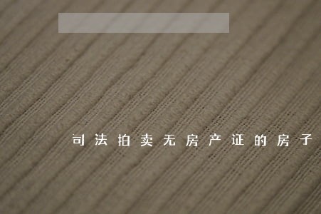司法拍卖无房产证的房子