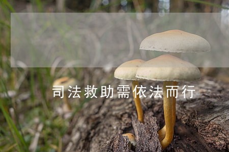 司法救助需依法而行 司法救助需依法而行