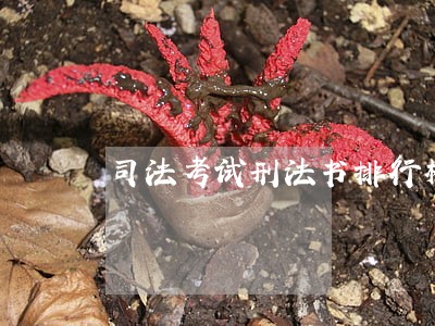 司法考试刑法书排行榜 司法考试刑法书排行榜