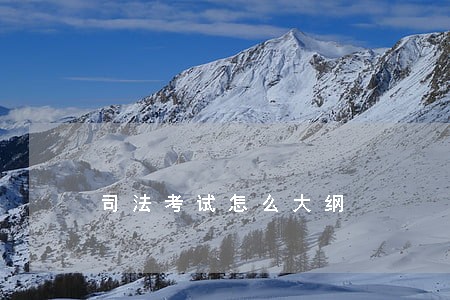 司法考试怎么大纲