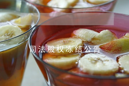 司法股权冻结公告