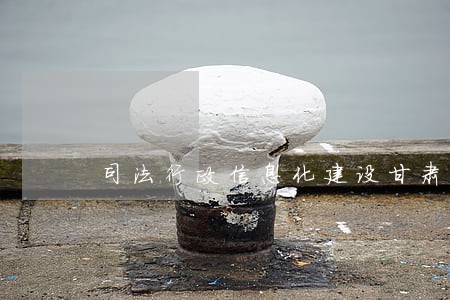 司法行政信息化建设甘肃省