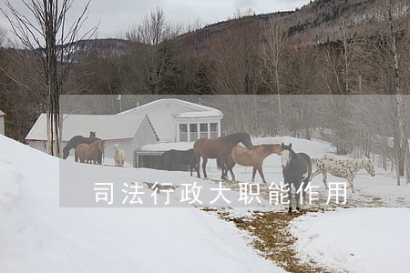 司法行政大职能作用 司法行政大职能作用