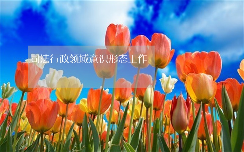 司法行政领域意识形态工作 司法行政领域意识形态工作