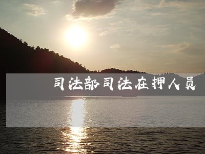 司法部司法在押人员 司法部司法在押人员