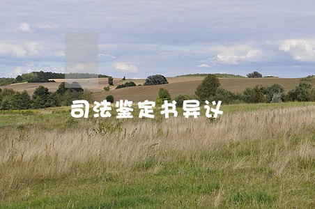 司法鉴定书异议 司法鉴定书异议