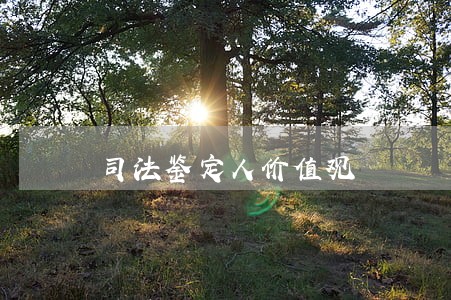 司法鉴定人价值观 司法鉴定人价值观