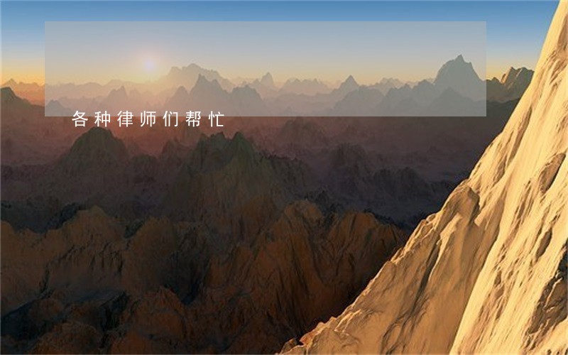 各种律师们帮忙 各种律师们帮忙