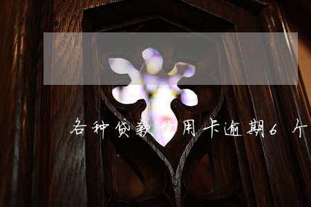 各种贷款信用卡逾期6个月了 各种贷款信用卡逾期6个月了