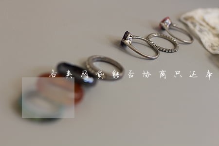 各类网贷能否协商只还本金 各类网贷能否协商只还本金