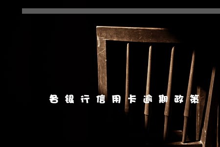 各银行信用卡逾期政策 各银行信用卡逾期政策
