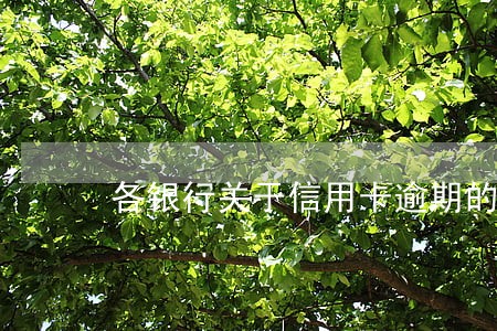 各银行关于信用卡逾期的规定 各银行关于信用卡逾期的规定