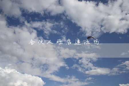 合伙人砸店违法吗 合伙人砸店违法吗
