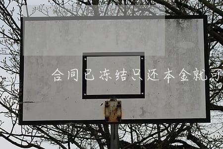 合同已冻结只还本金就可以了吗 合同已冻结只还本金就可以了吗