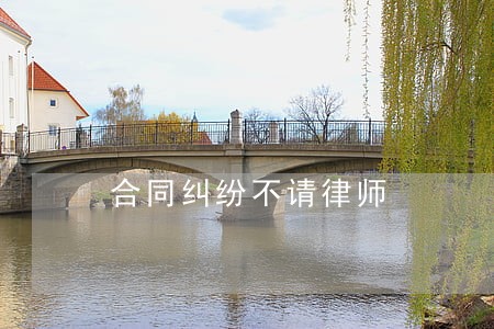 合同纠纷不请律师