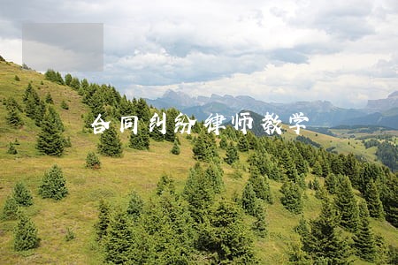合同纠纷律师教学 合同纠纷律师教学
