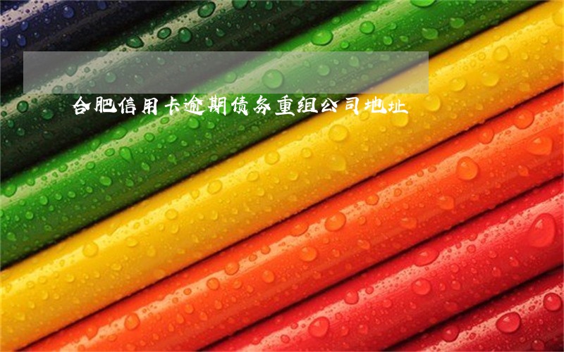 合肥信用卡逾期债务重组公司地址
