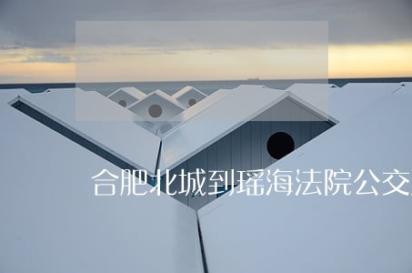 合肥北城到瑶海法院公交路线