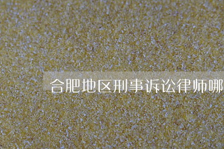 合肥地区刑事诉讼律师哪里找