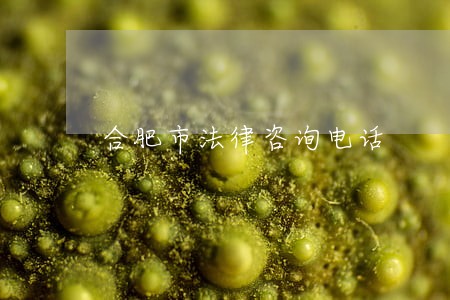 合肥市法律咨询电话 合肥市法律咨询电话