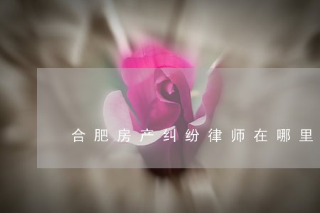 合肥房产纠纷律师在哪里 合肥房产纠纷律师在哪里