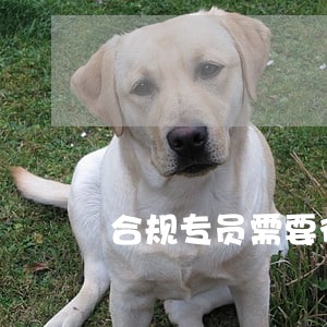 合规专员需要律师证吗 合规专员需要律师证吗