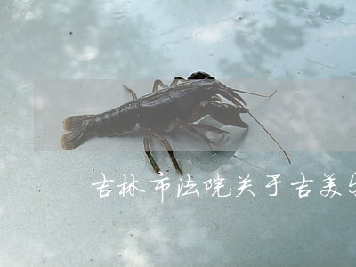 吉林市法院关于吉美乐公司拍卖 吉林市法院关于吉美乐公司拍卖