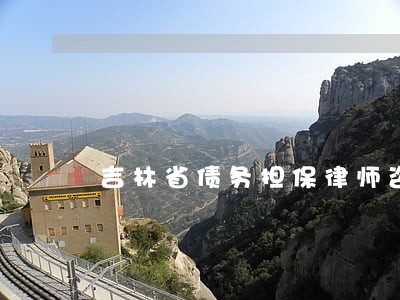吉林省债务担保律师咨询电话 吉林省债务担保律师咨询电话