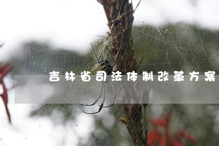 吉林省司法体制改革方案