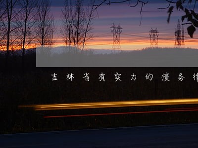 吉林省有实力的债务律师 吉林省有实力的债务律师