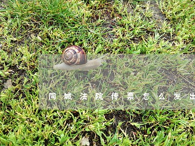 同城法院传票怎么发出