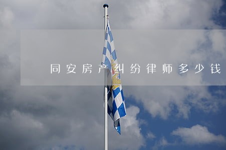 同安房产纠纷律师多少钱 同安房产纠纷律师多少钱