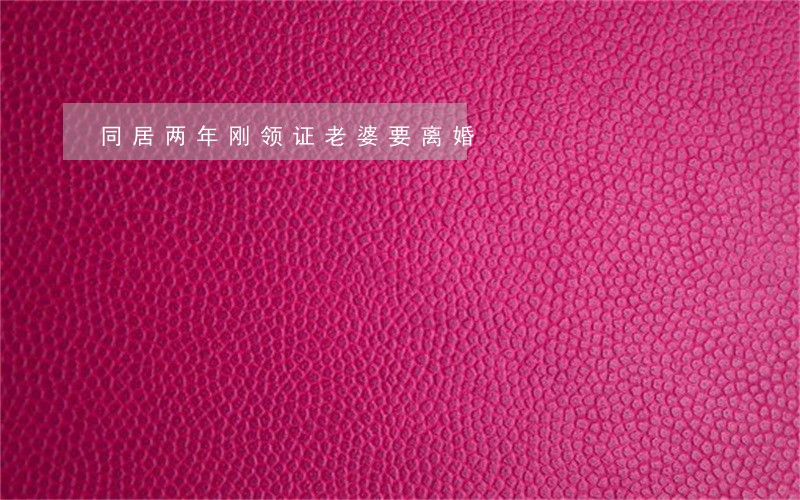 同居两年刚领证老婆要离婚 同居两年刚领证老婆要离婚