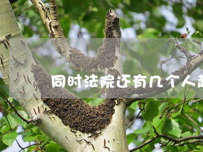 同时法院还有几个人起诉他 同时法院还有几个人起诉他