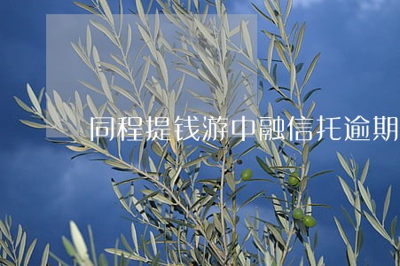 同程提钱游中融信托逾期一天 同程提钱游中融信托逾期一天
