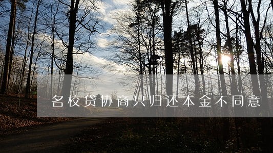 名校贷协商只归还本金不同意 名校贷协商只归还本金不同意